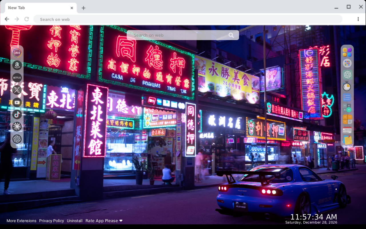 Mazda rx7 standing on the street