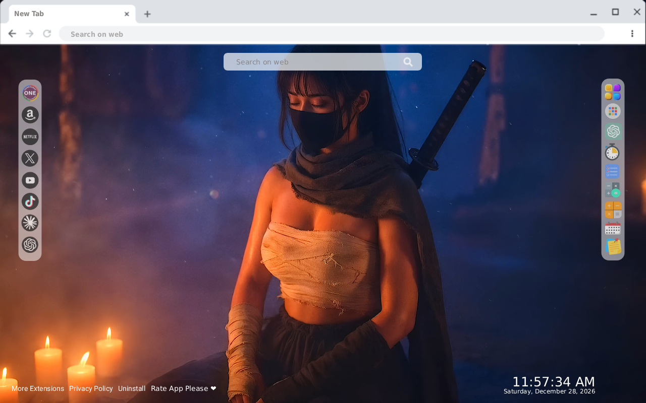 Samurai Girl Live Wallpaper